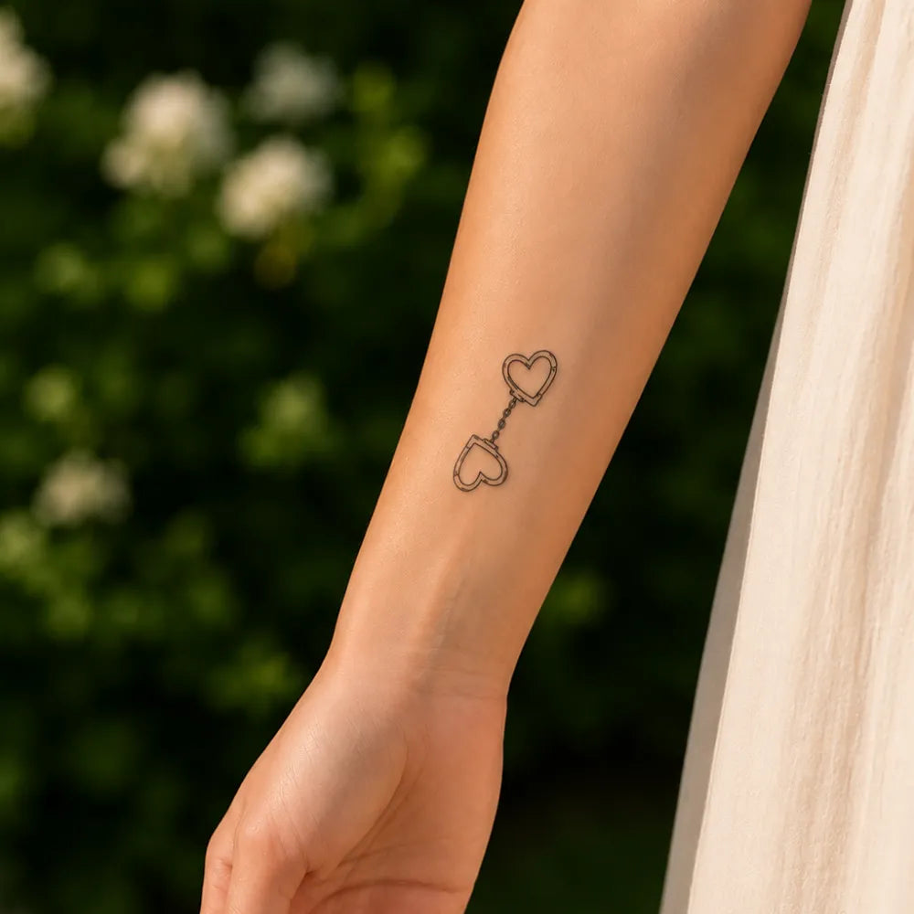 SafeTatt — Handcuffs of Love · fotografie tetování na kůži