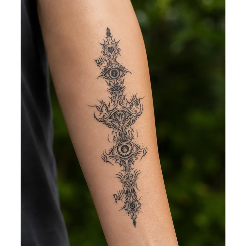 SafeTatt — Eye Totem · fotografie tetování na kůži
