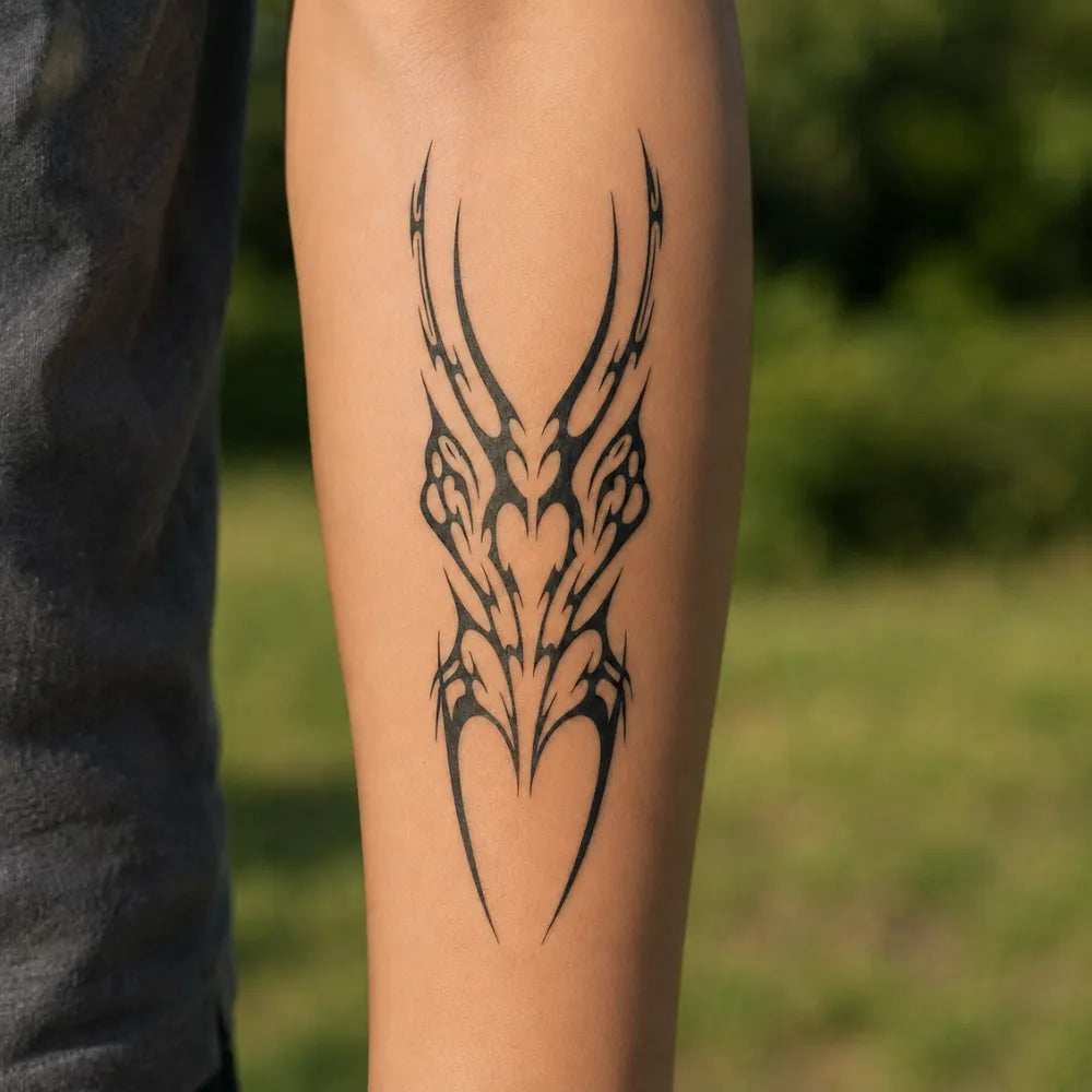 SafeTatt — Tribal Flame · fotografie tetování na kůži
